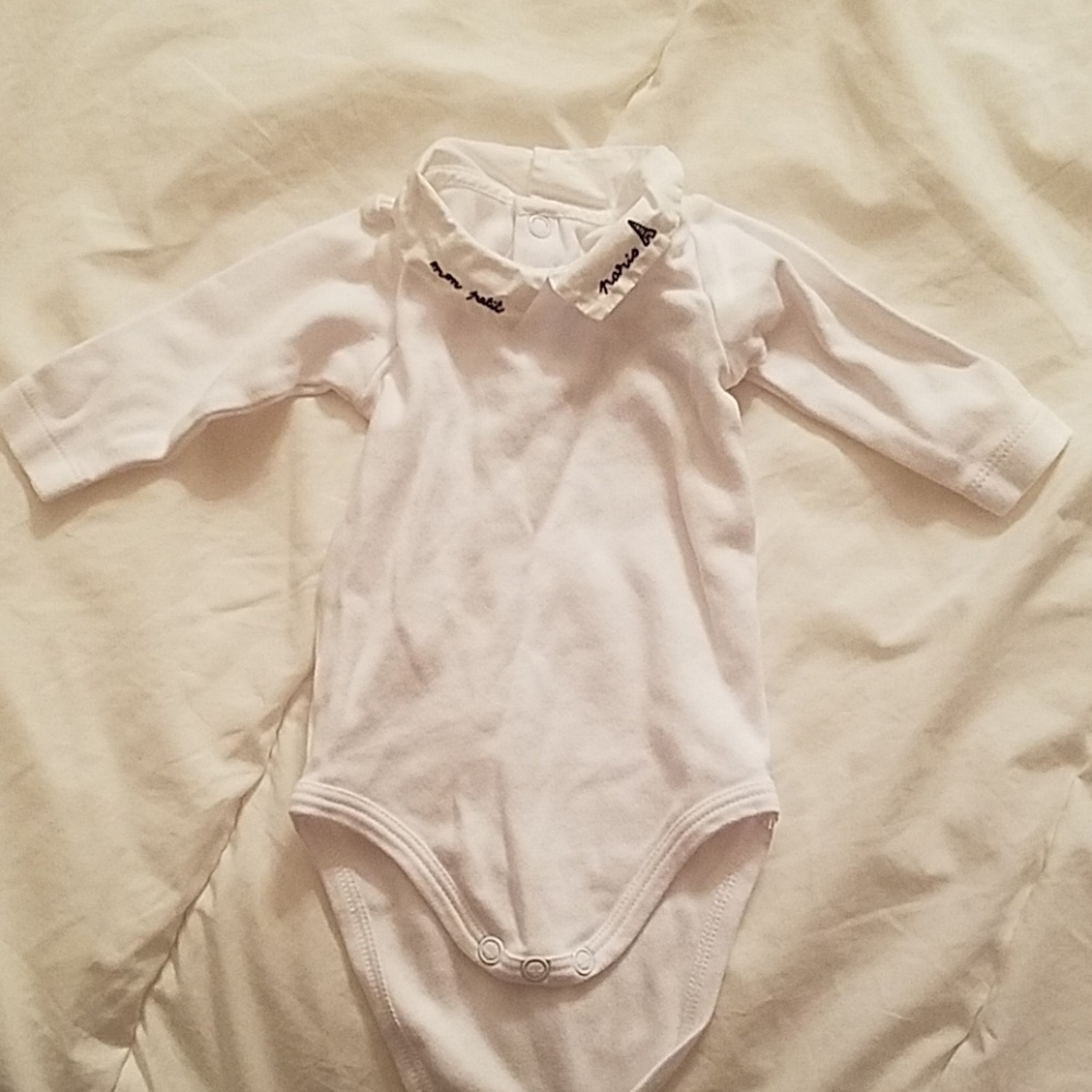 Jacadi shirt collar bodysuit